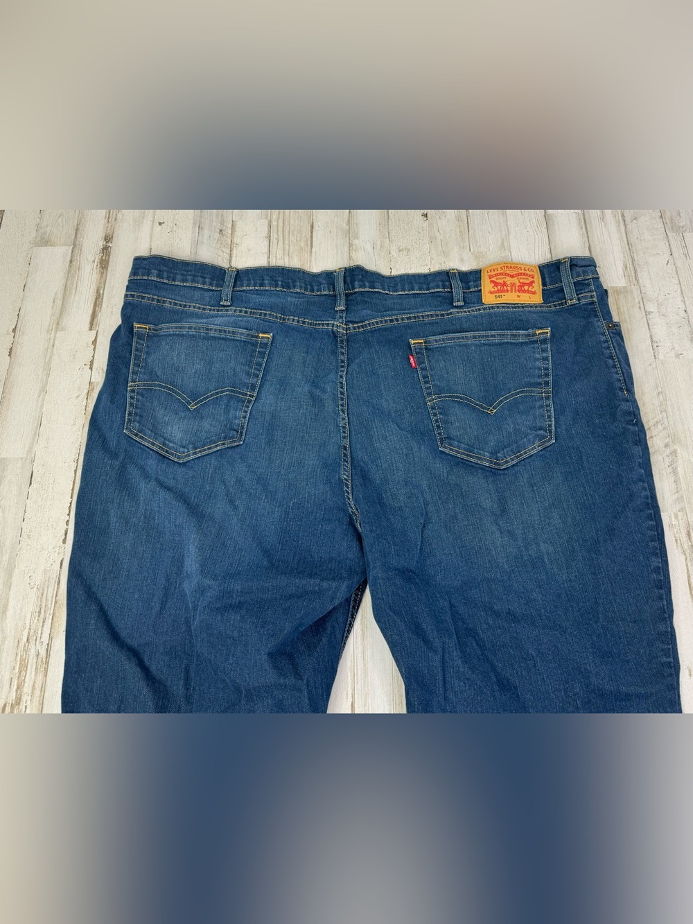 Levis 541 Jeans Womens 52x23 Blue Straight Wide Leg Casual Denim - Picture 10 of 11